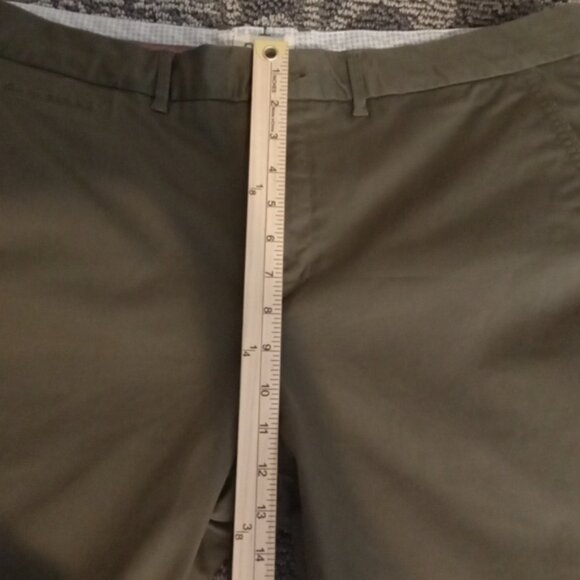 Perk Feel Good Chino Olive Green Office Travel Casual  Preppy Pants Size 40 - Picture 6 of 9